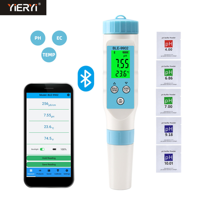 Yieryi BLE-9902 3-in-1 블루투스 PH EC 미터 수영장 수식물 수족관