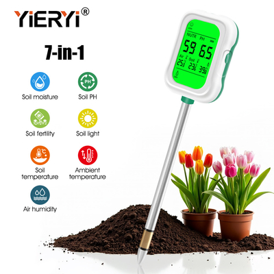 YY-1066L Yieryi 7-in-1 토양 검사기 pH, 습도, 온도, 빛 및 기타를 위한 포괄적인 토양 검사 도구