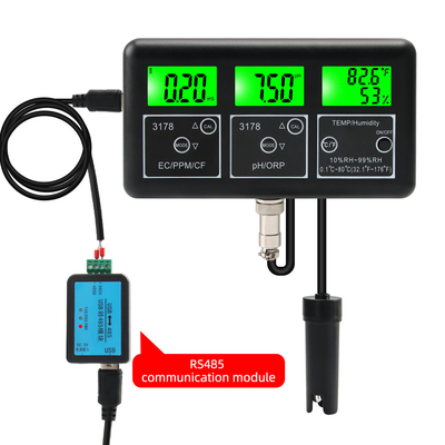 전문 물 품질 모니터링 시스템 7in1 RS485 센서 LCD