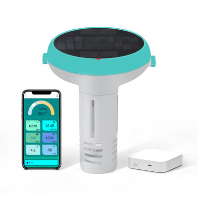 앱과 함께 7인1 스마트 풀 모니터 태양광 / USB 가동 물 품질 검사기