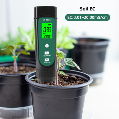 3-in-1 토양 검사 키트 - EC (0.01-20.00ms/cm), 정원 및 수식용 습도 및 온도 미터