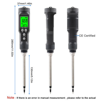 Waterproof 2 - in - 1 Soil Tester | EC (0.00 - 10.00mS/cm) & Temperature (-30℃ - 80℃) Meter for Gardening & Farming