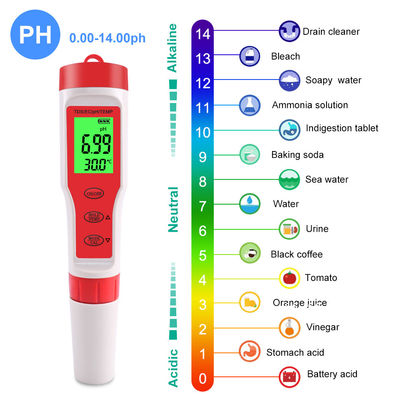 4 - in - 1 수질 측정기 PH/EC/TDS/온도 미터 양식업 식수 실험실용