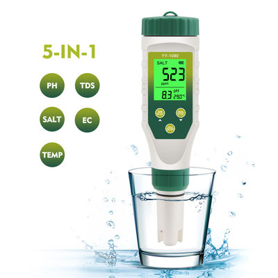 5 - in - 1 수질 측정기 PH/TDS/EC/염도/온도 측정기 양식업 식수 실험실용