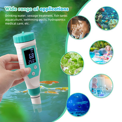 7-in-1 수질 측정기 - FAC/pH/ORP/염도/TDS/EC/온도 측정기, 양식장, 가정 및 실험실용