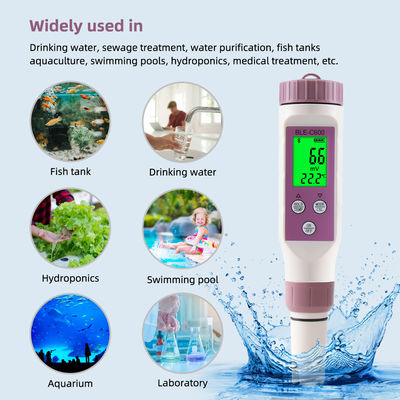 스마트 7인1 블루투스 물 품질 검사기 PH/EC/TDS/ORP/소금/S.G/Temp Meter