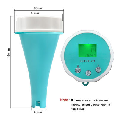 스마트 블루투스 수영장 수질 테스터 - 6-in-1 pH/EC/TDS/ORP/CL/온도 미터 (수영장 및 수생 환경용)