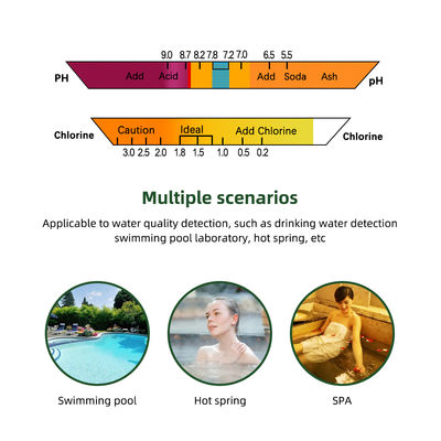 CL2 테스트 2 인 1 물 품질 PH 및 염소 PC-102 - 고 정밀 수영장 및 수족관 테스트