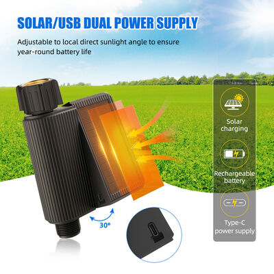 태양광 스마트 관개 시스템, Tuya 스마트 제어 및 IP65 방수 토양 수분 센서 키트