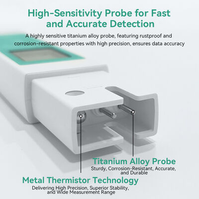 고 정밀성 내구성 티타늄 합금 프로브 물 TDS 미터 0-9999 ppm TDS 범위 및 다중 파라미터 pH 측정