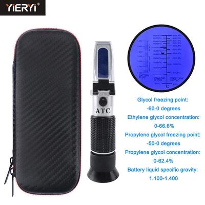 에틸렌 및 프로필렌 글리콜 테스트용 휴대용 0-66.6 Brix 범위 고정밀 0.01% 굴절계