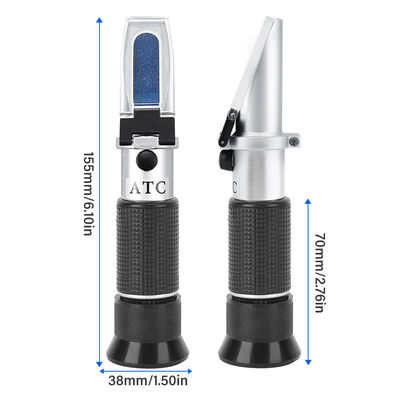 Hand-held Brix Refractometer with 0-40% Brix Range and Automatic Temperature Compensation for Wine Wort and Sugar Testing
