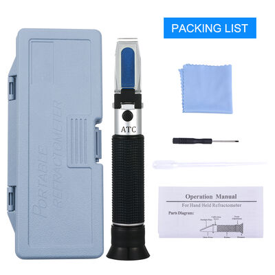 Handheld Brix Refractometer with 0-10% Brix Range and Automatic Temperature Compensation for Sugar Testing