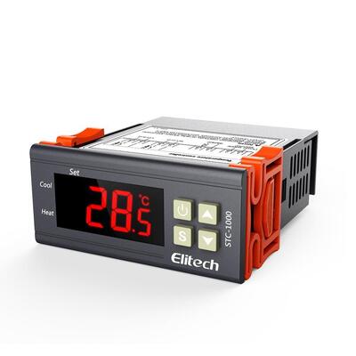 STC-1000 디지털 온도 조절기 LCD 디스플레이 0.1°C 해상도 및 고온 경보