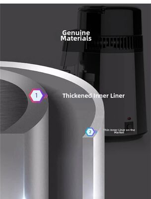 퓨아오 K40107 750W 4L 용량 SUS304 스테인리스 스틸 유독수 기계 가정용, 연구소 및 치과용