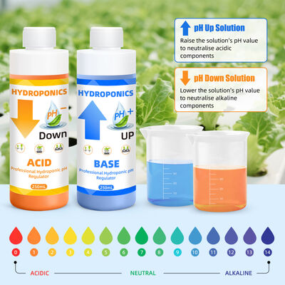 최적의 식물 영양소 흡수 및 안정적인 제형을 위한 250mL 용량의 수경 재배 pH 조절 키트