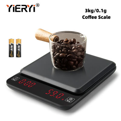 정밀도 0.1g LED 디스플레이 커피 저울, 3kg 용량, 전자 주방용