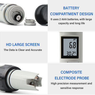 IP-67 Waterproof Digital ORP Meter with 0.0-14.0PH Range and LCD Display Panel for Accurate Water Quality Testing