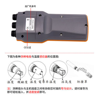 2.0~12.0 PH 범위 +/-0.1 PH 정확도 및 0~60.0C 온도 범위 디지털 수질 측정기