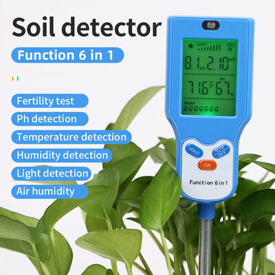 6 In 1 Soil Tester Multi Function Soil Detector For Plant Growth Monitoring