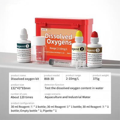 YIERYI 용해된 산소 테스트 키트 2-10mg/L 수산업 산업용 물 품질 모니터링 120 테스트