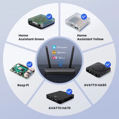 YIERYI Zigbee 3.0 PoE 도글 게이트웨이 허브 홈 어시스턴트 Zigbee2 MQTT ESP32+CC2652P 듀얼 5dBi 안테나 타입-C/PoE 전원