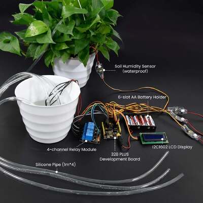 DIY Automatic Watering Kit Compatible with Arduino for Maker Competitions STEAM Education Mixly Programming Learning
