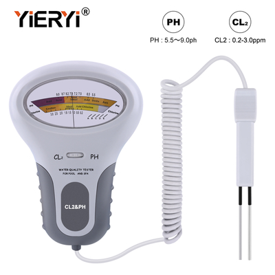 CL2 테스터 2 in 1 수질 PH & 염소 PC-102 - 수영장 및 수족관용 수질 검사 장치